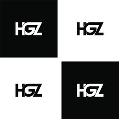 hgz letter original monogram logo design set