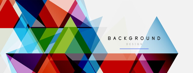 Mosaic triangles geometric background. Techno or business concept, pattern for wallpaper, banner, background, landing page