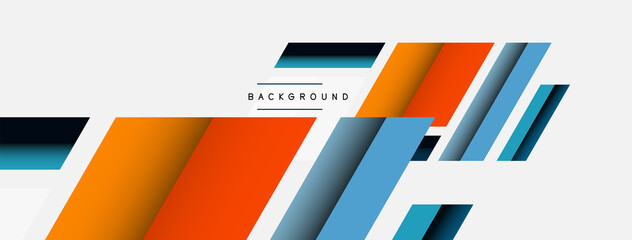 Vector background. Abstract overlapping color lines design with shadow effects. Illustration for wallpaper banner background or landing page