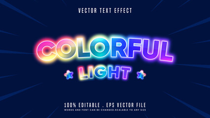 cute Colorful light Rainbow text effect