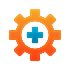 medical gear logo design template icon