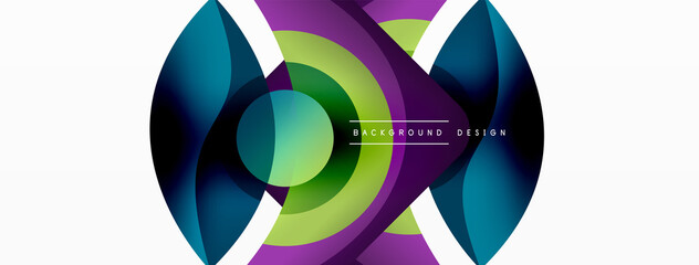 Creative geometric wallpaper. Minimal abstract background. Circle wave and round shapes composition vector illustration for wallpaper banner background or landing page