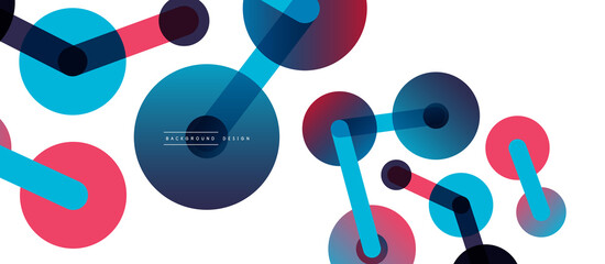 Network concept abstract background. Dots connection. Big data idea. Business template for wallpaper, banner, background or landing