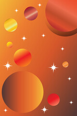 Space and planet background. Planets surface with craters, stars and comets in dark space.  Space banner. cosmos. universe. infinity.