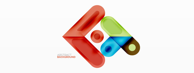 Square and circle minimal abstract background. Vector illustration for wallpaper banner background