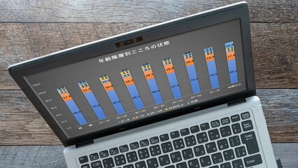 年齢階層別こころの状態グラフ（パソコン）