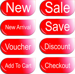 Online Shop Marketplace Icon Promotion Vector
