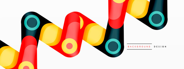 Modern stylish geometric background. Abstract round shapes composition for wallpaper, banner, background or landing