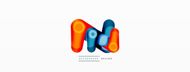 Abstract geometric shapes background. Color shapes composition for wallpaper, banner, background or landing