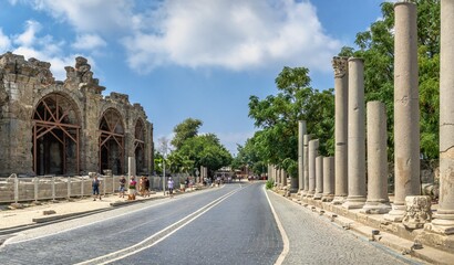 Fototapeta premium Side ancient city in Antalya province of Turkey