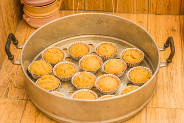 Baked pastry finished in a delicious container.