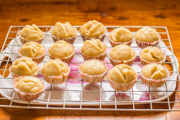 The bakery is finished and placed on a large grid.