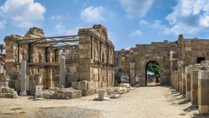 Fototapeta na wymiar Side ancient city in Antalya province of Turkey