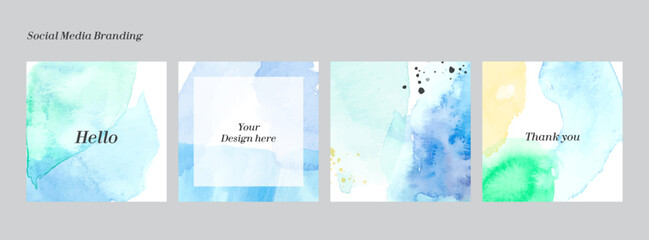 Watercolor abstract background. Hand painted texture, splash and splatter, soft vector illustration. 