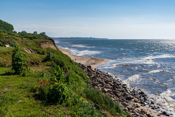 The baltic sea coast and the cliffs of Meschendorf, Mecklenburg-Western Pomerania, Germany