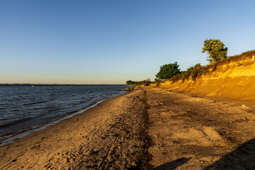 The beach and cliffs in Zierow, Mecklenburg-Western Pomerania, Germany