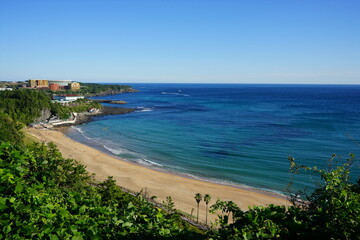 beautiful seascape from seaside cliff