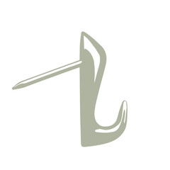 Push Pin Picture Hook stock illustration.