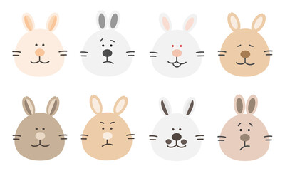 イースター　うさぎ　イラスト　セット