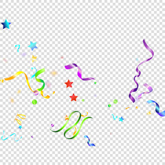 ribbon serpentine tinsel red spiral color curly