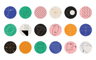 Abstract template for social media story cover. Futuristic line drawing. Vector illustration wire artwork.