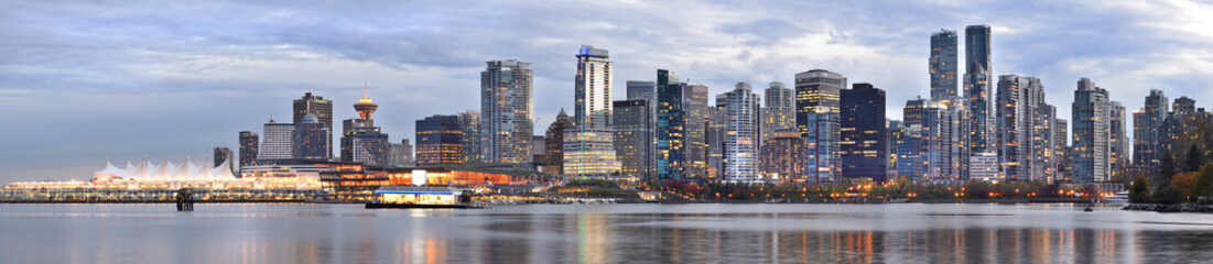 Panoramic  View of  Vancouver Skyline - B.C. CANADA