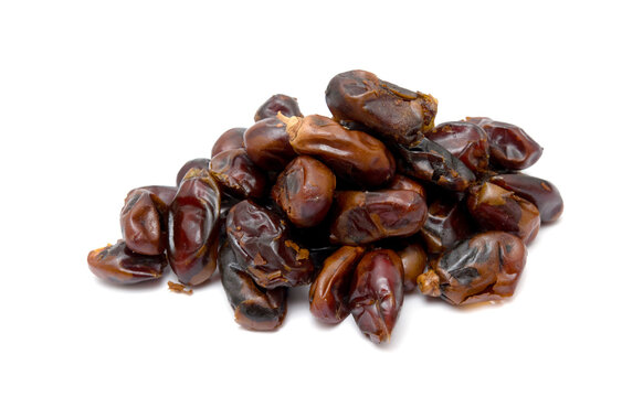 dried dates isolated on white background
