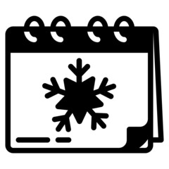 snowflakes glyph icon