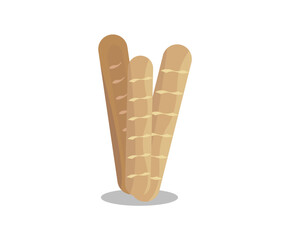 フランスパン バケットパン ベクターイラスト
