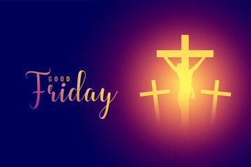 good friday divine light glowing background