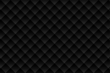 Fototapeta na wymiar black upholstery pattern background with diamond shapes
