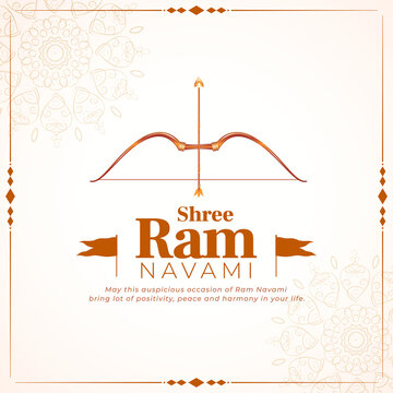 shree ram navami festival wishes card background