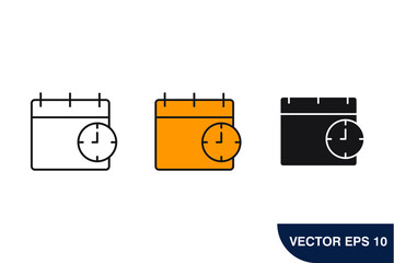 schedule icons  symbol vector elements for infographic web