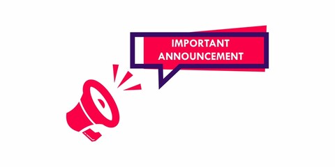 Important announcement lable for promotion product