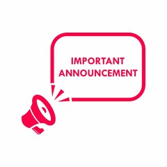 Important announcement lable for promotion product