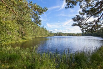 Fototapeta na wymiar Lake Saaren Musta in the summer at Vihti, Finland.