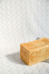Plain toasted bread whole. White bread toast slice.