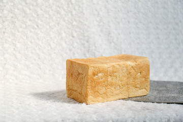 Plain toasted bread whole. White bread toast slice.