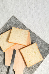 Plain toasted bread whole. White bread toast slice.