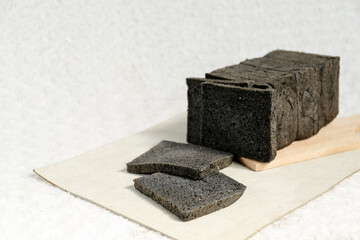 Black toast bread, black toasted on bread slice