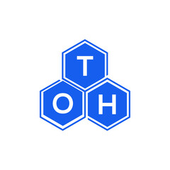 TOH letter logo design on White background. TOH creative initials letter logo concept. TOH letter design. 