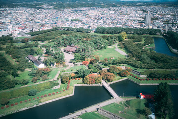 Naklejka premium aerial view of the city