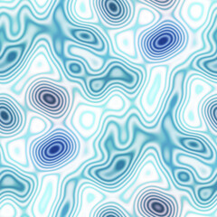 Fototapeta na wymiar Soft blu water puddle seamless texture pattern. Fresh organic wet pool drop background. Swirl ombre blue degrade blur. Wavy decor illustration for summer beach design swatch tile. 