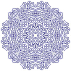 Circle floral ornament.