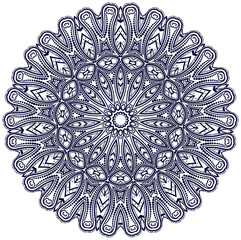 Circle floral ornament.