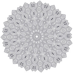 Circle floral ornament.