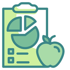 diet blue line icon