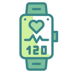 heart rate blue line icon