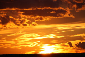 Fantastisk solnedgang ved Gilleje strand Sct. Hans aften