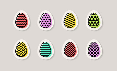 Concept of Easter egg icons - collection. Vector